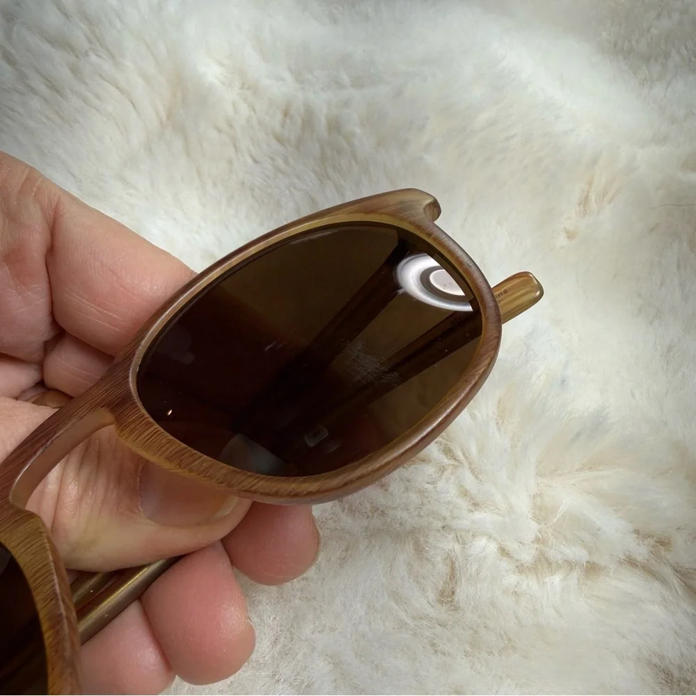 Banana Republic Brown Woodgrain Sunglasses | Classic Oval Frames